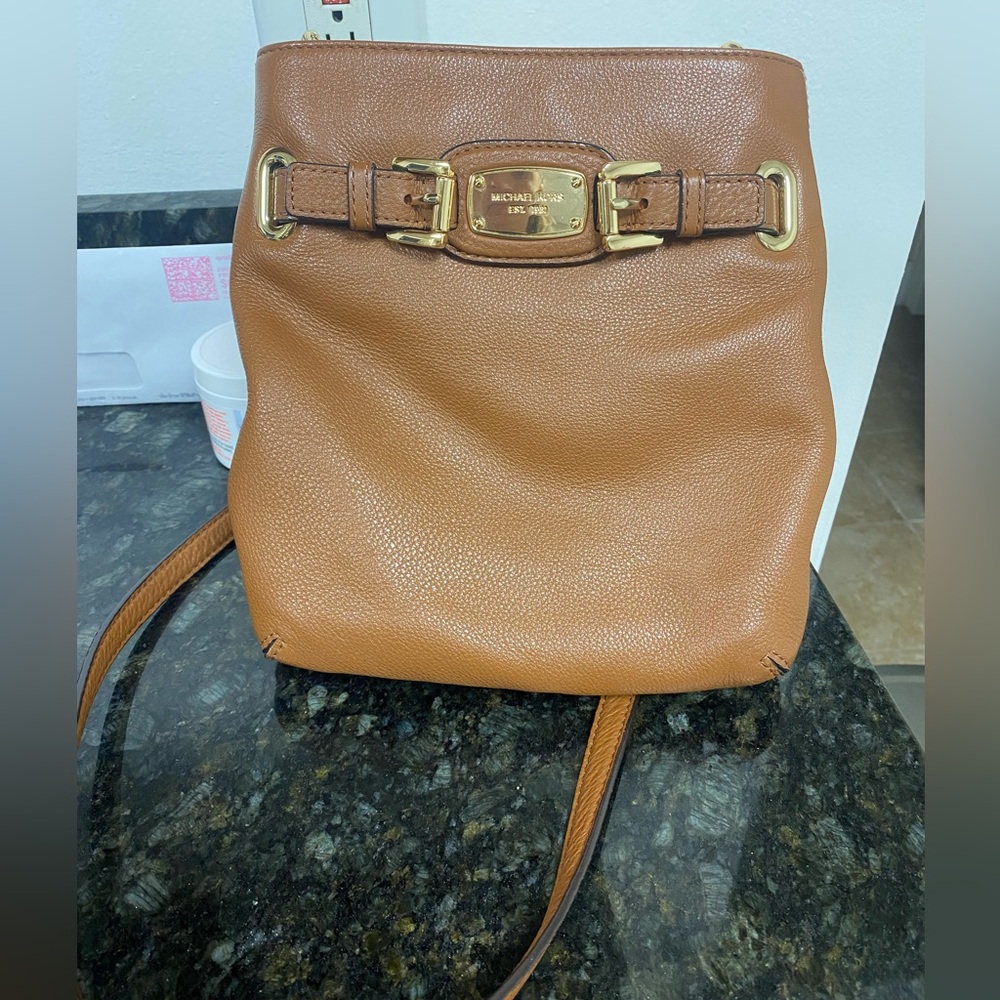 Michael Kors Brown Leather Backpack